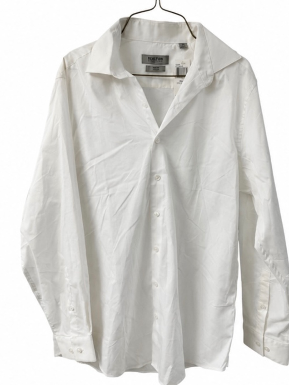 NWT Kenneth Cole Reaction Slim Fit Stretch Dress Shirt White 15.5 32/33